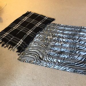Black and white scarves